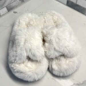 Altar’d State Fuzzy Faux Fur Slippers